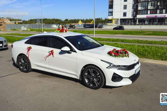 Вариант украшений для свадебного авто №84