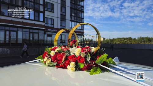 Вариант украшений для свадебного авто №84