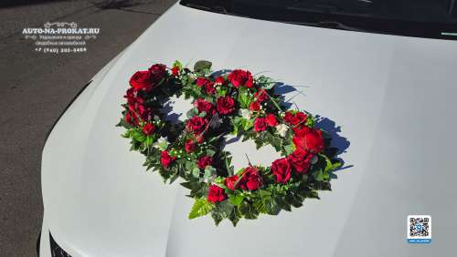 Вариант украшений для свадебного авто №84