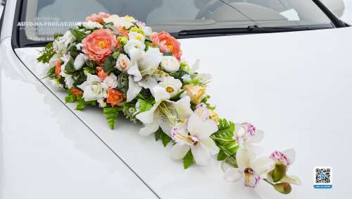 Вариант украшений для свадебного авто №86