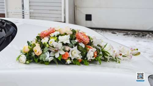 Вариант украшений для свадебного авто №86