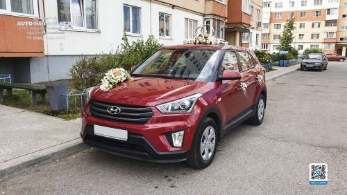 Вариант украшений для свадебного авто №86