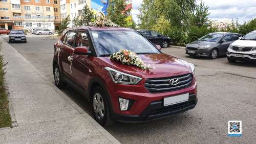 Вариант украшений для свадебного авто №86