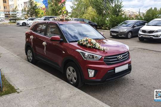 Вариант украшений для свадебного авто №86