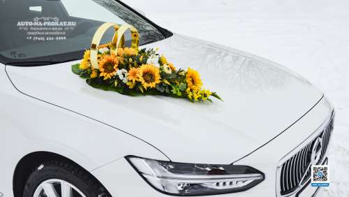 Вариант украшений для свадебного авто №87
