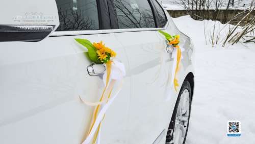 Вариант украшений для свадебного авто №87