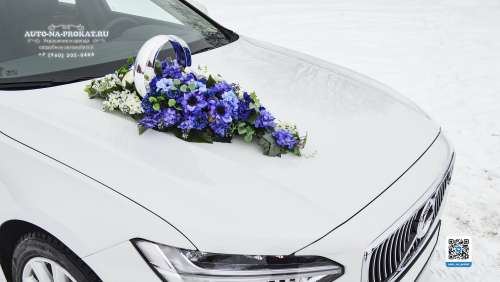 Вариант украшений для свадебного авто №88
