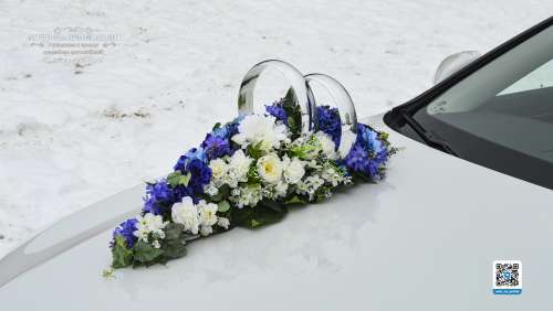 Вариант украшений для свадебного авто №88