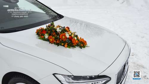 Вариант украшений для свадебного авто №89