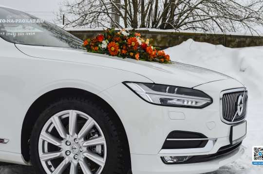 Вариант украшений для свадебного авто №89