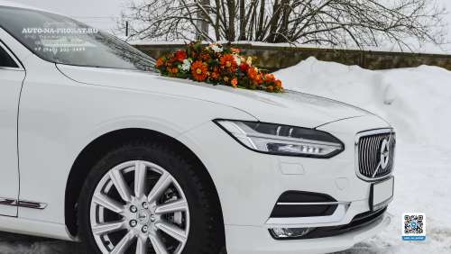 Вариант украшений для свадебного авто №89