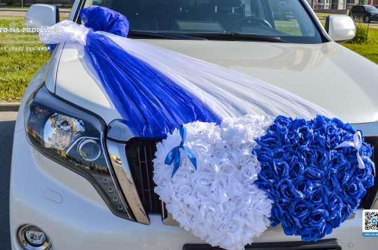 Вариант украшений для свадебного авто №90