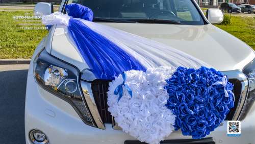 Вариант украшений для свадебного авто №90