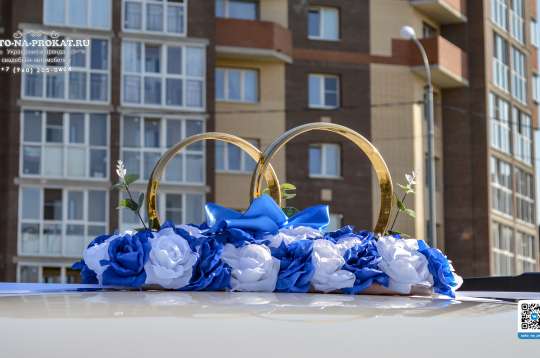 Вариант украшений для свадебного авто №90