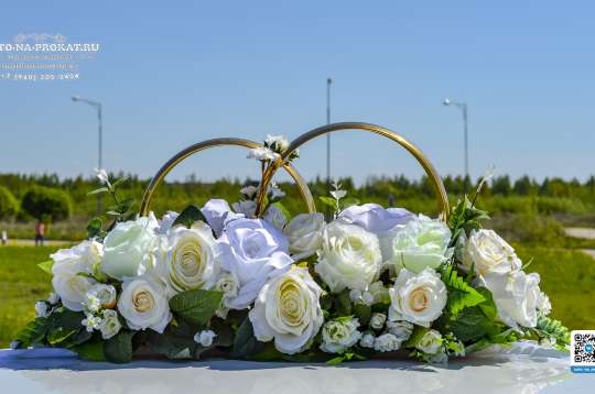 Вариант украшений для свадебного авто №91