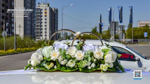 Вариант украшений для свадебного авто №91