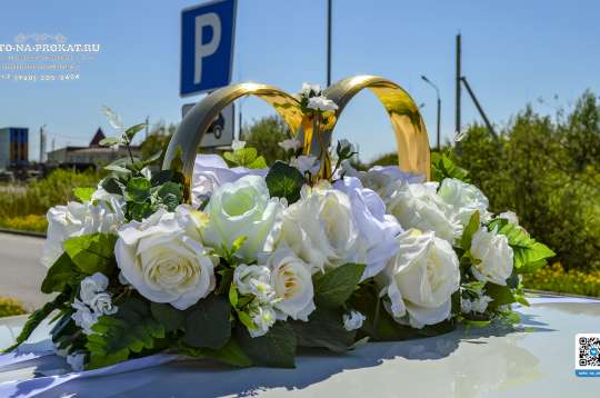 Вариант украшений для свадебного авто №91