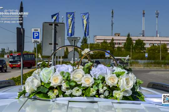 Вариант украшений для свадебного авто №91