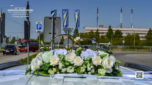 Вариант украшений для свадебного авто №91