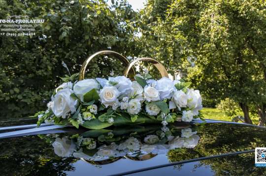 Вариант украшений для свадебного авто №91