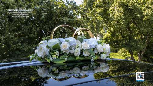 Вариант украшений для свадебного авто №91