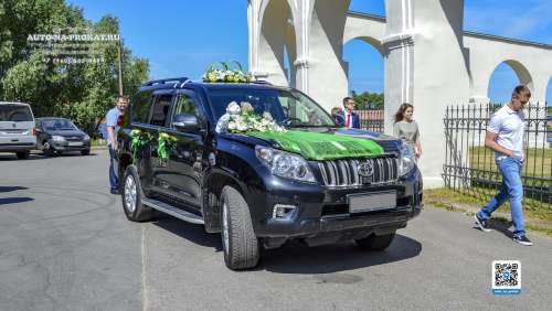 Вариант украшений для свадебного авто №92