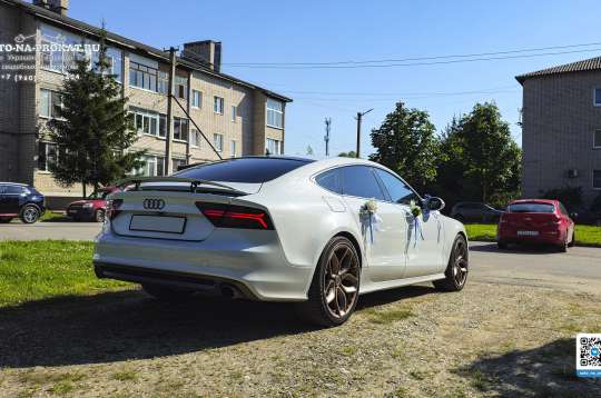 Вариант украшений для свадебного авто №93