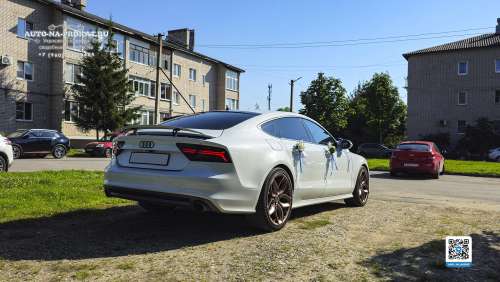 Вариант украшений для свадебного авто №93