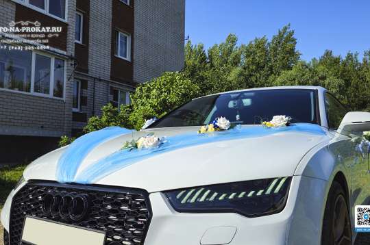 Вариант украшений для свадебного авто №93