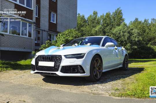 Вариант украшений для свадебного авто №93