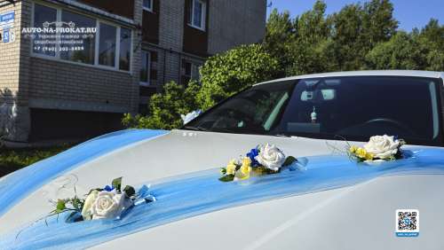 Вариант украшений для свадебного авто №93