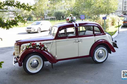 Вариант украшений для свадебного авто №94