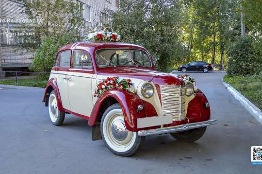 Вариант украшений для свадебного авто №94