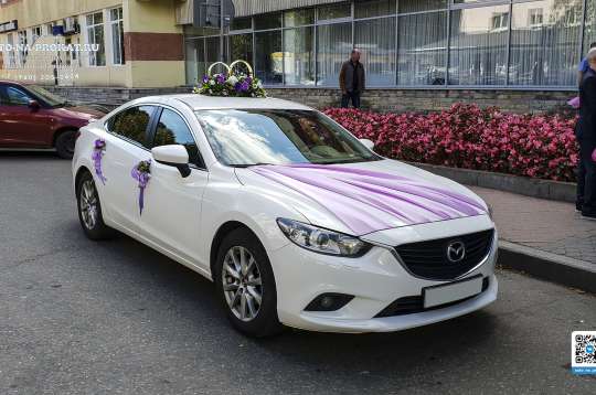 Вариант украшений для свадебного авто №95