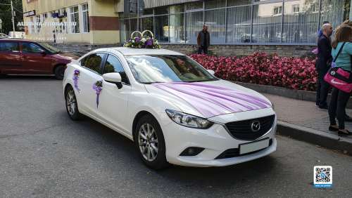 Вариант украшений для свадебного авто №95