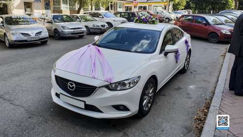 Вариант украшений для свадебного авто №95