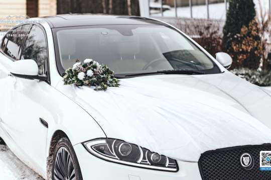 Вариант украшений для свадебного авто №97