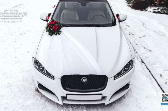 Вариант украшений для свадебного авто №98