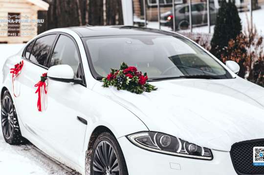Вариант украшений для свадебного авто №98