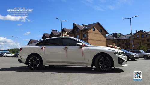 Вариант украшений для свадебного авто №13