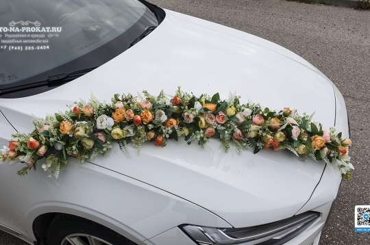 Вариант украшений для свадебного авто №99