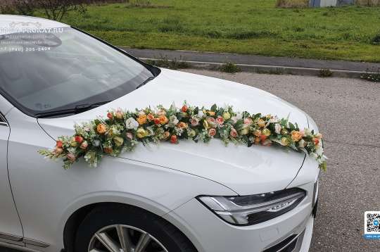 Вариант украшений для свадебного авто №99
