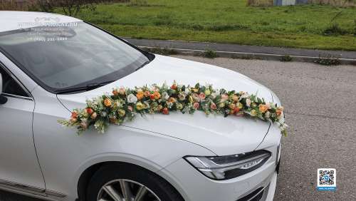 Вариант украшений для свадебного авто №99