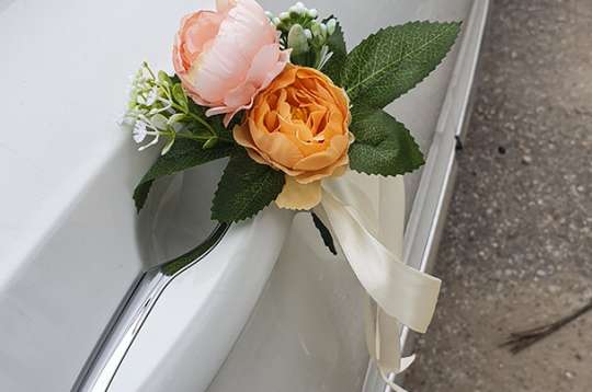 Вариант украшений для свадебного авто №99