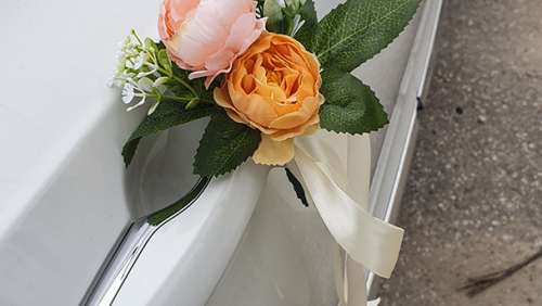 Вариант украшений для свадебного авто №99