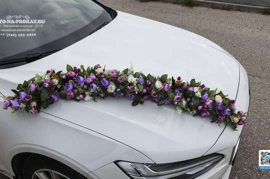 Вариант украшений для свадебного авто №101