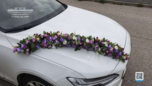 Вариант украшений для свадебного авто №101