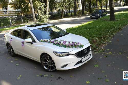 Mazda 6 белая и вариант украшения №04